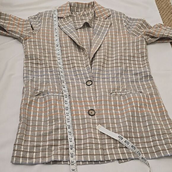 Free People Gray and Tan Blazer with Structured Design xs - Picture 5 of 7